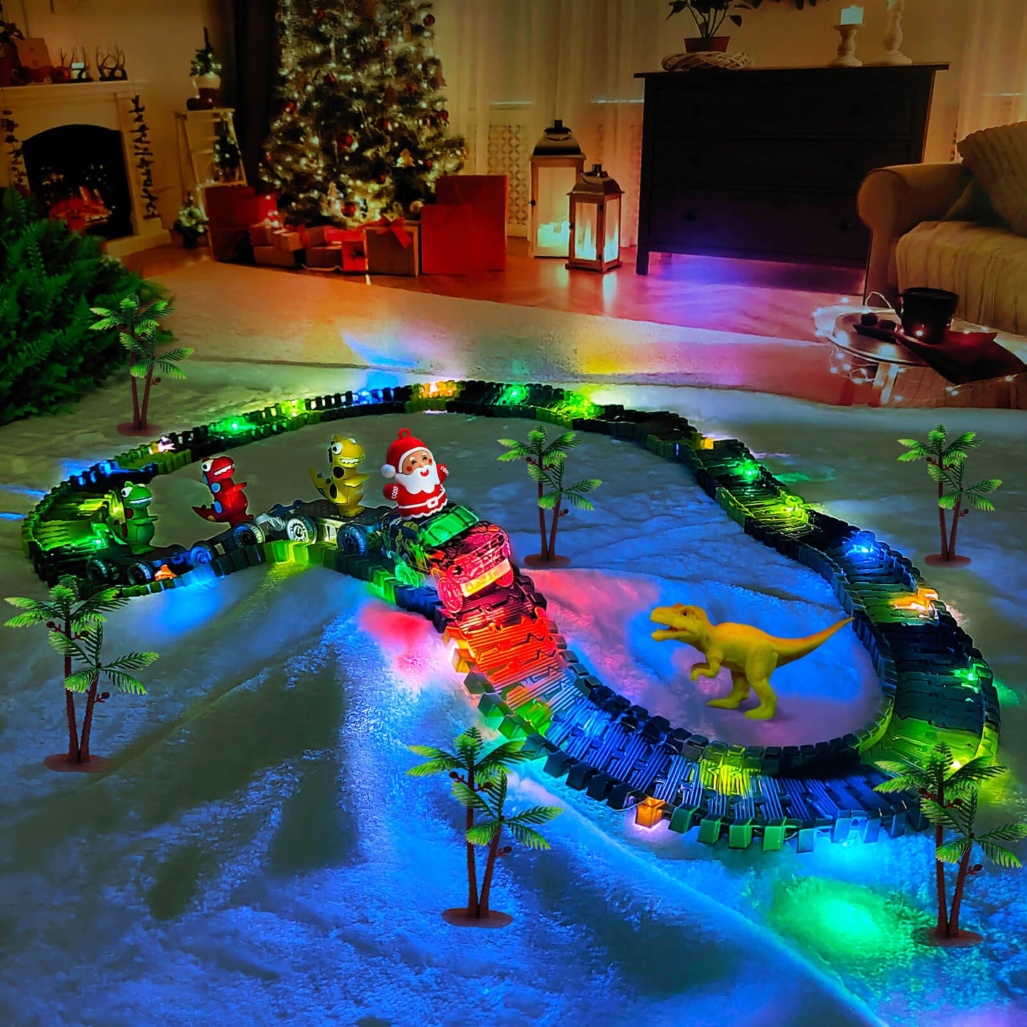 Santa-Rex Christmas Train Set