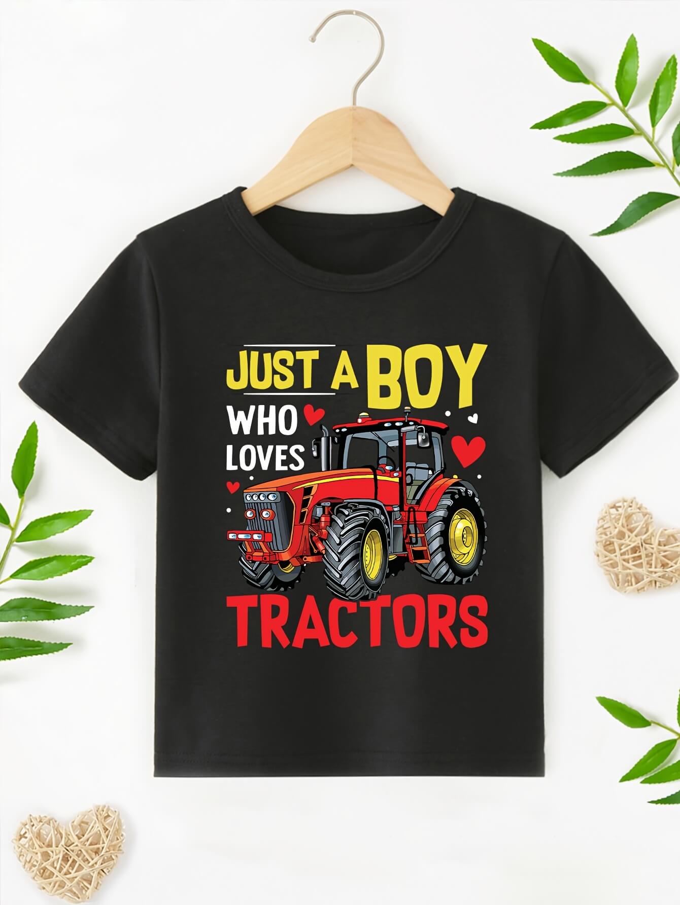 Just a Boy Who Loves Tractors T-Shirt