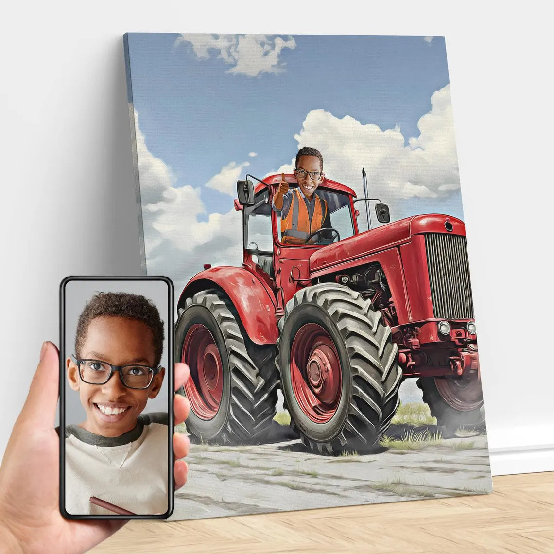 Personalized Tractor Portrait