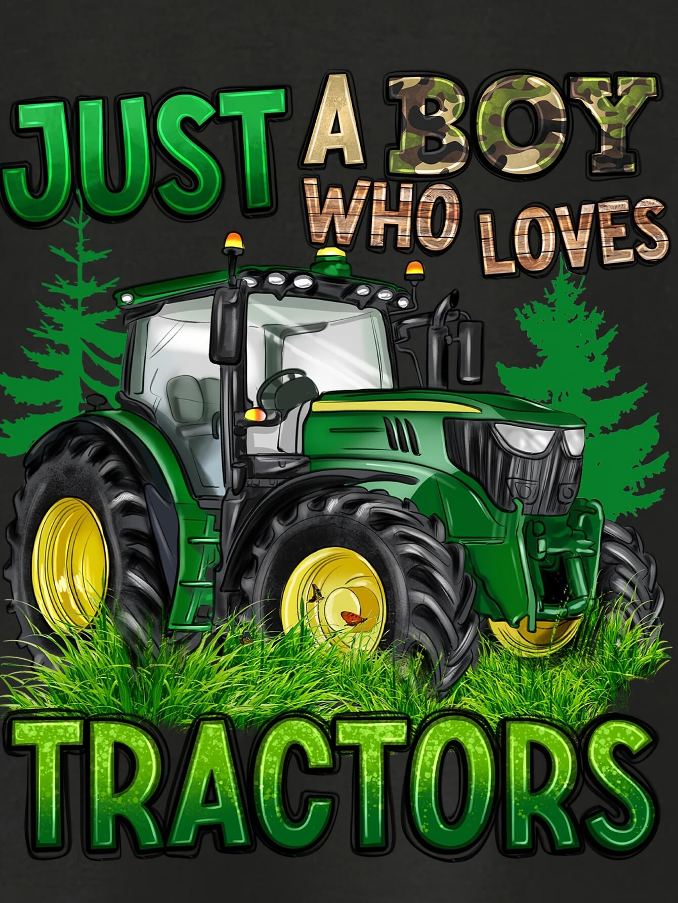 Just a Boy Who Loves Tractors T-Shirt