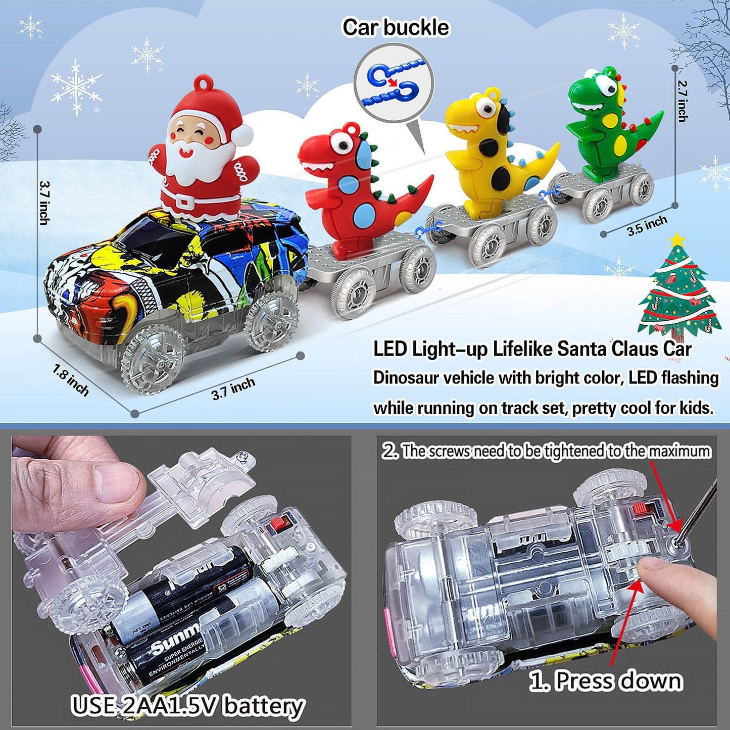 Santa-Rex Christmas Train Set