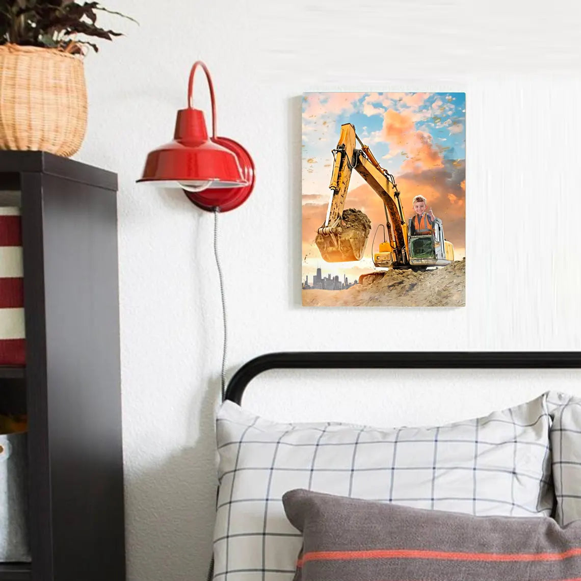 Personalized Excavator Portrait
