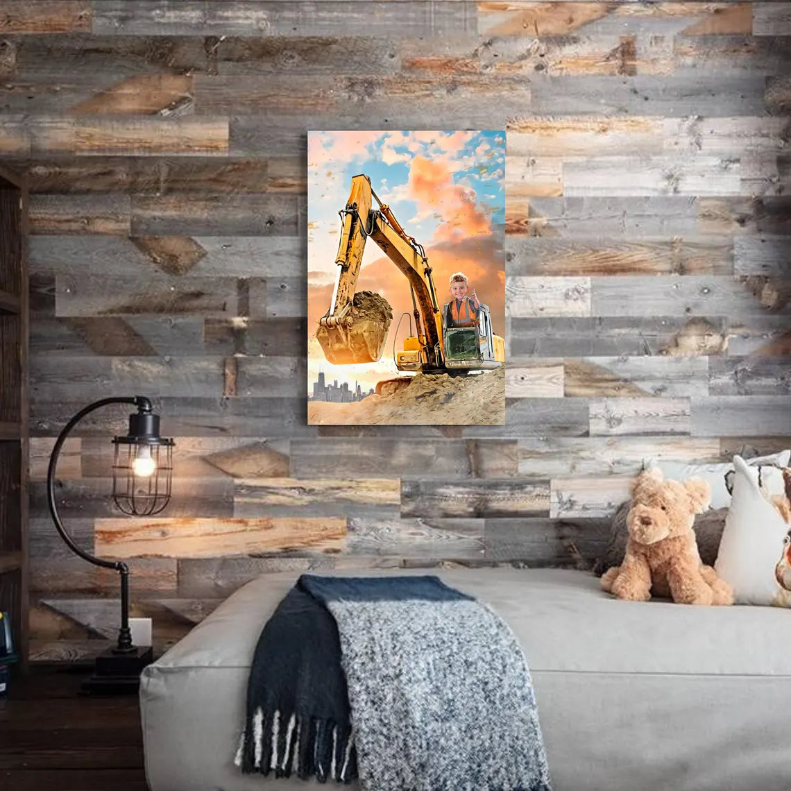 Personalized Excavator Portrait