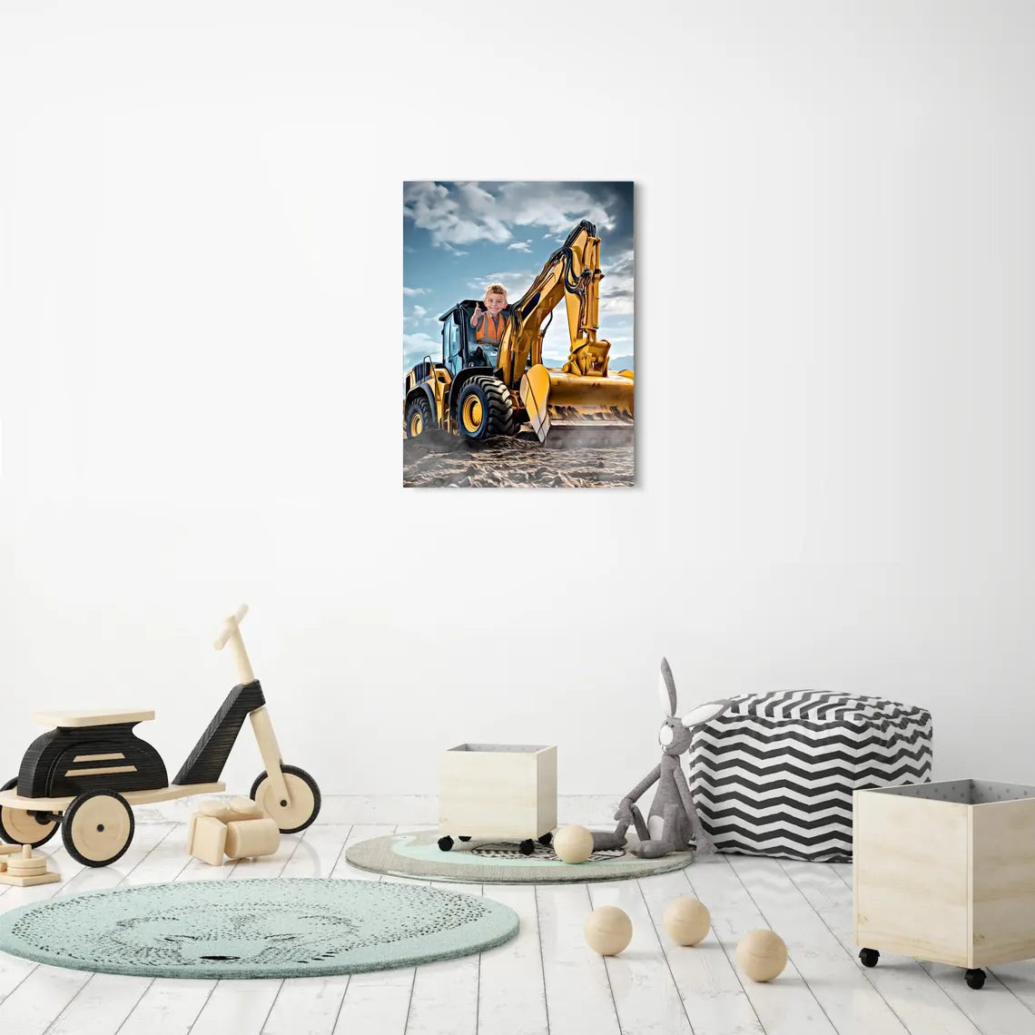 Personalized Backhoe Portrait