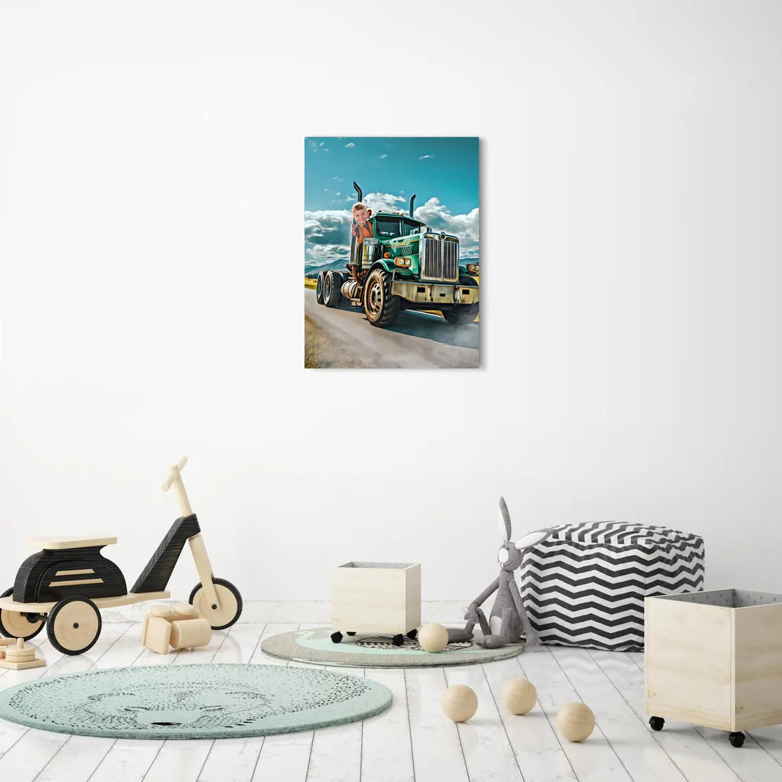 Personalized Semi Truck Portrait