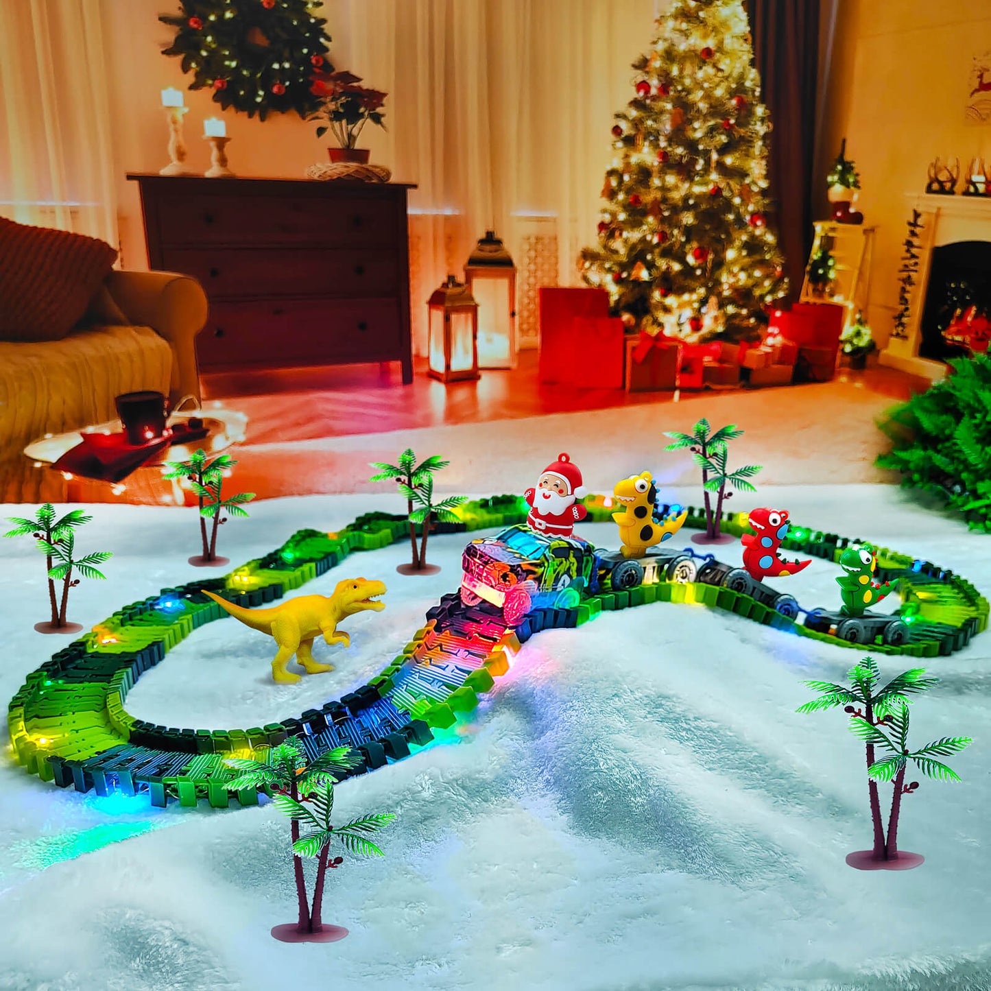 Santa-Rex Christmas Train Set