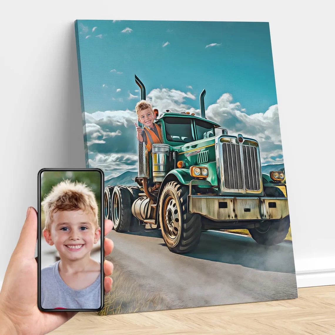 Personalized Semi Truck Portrait