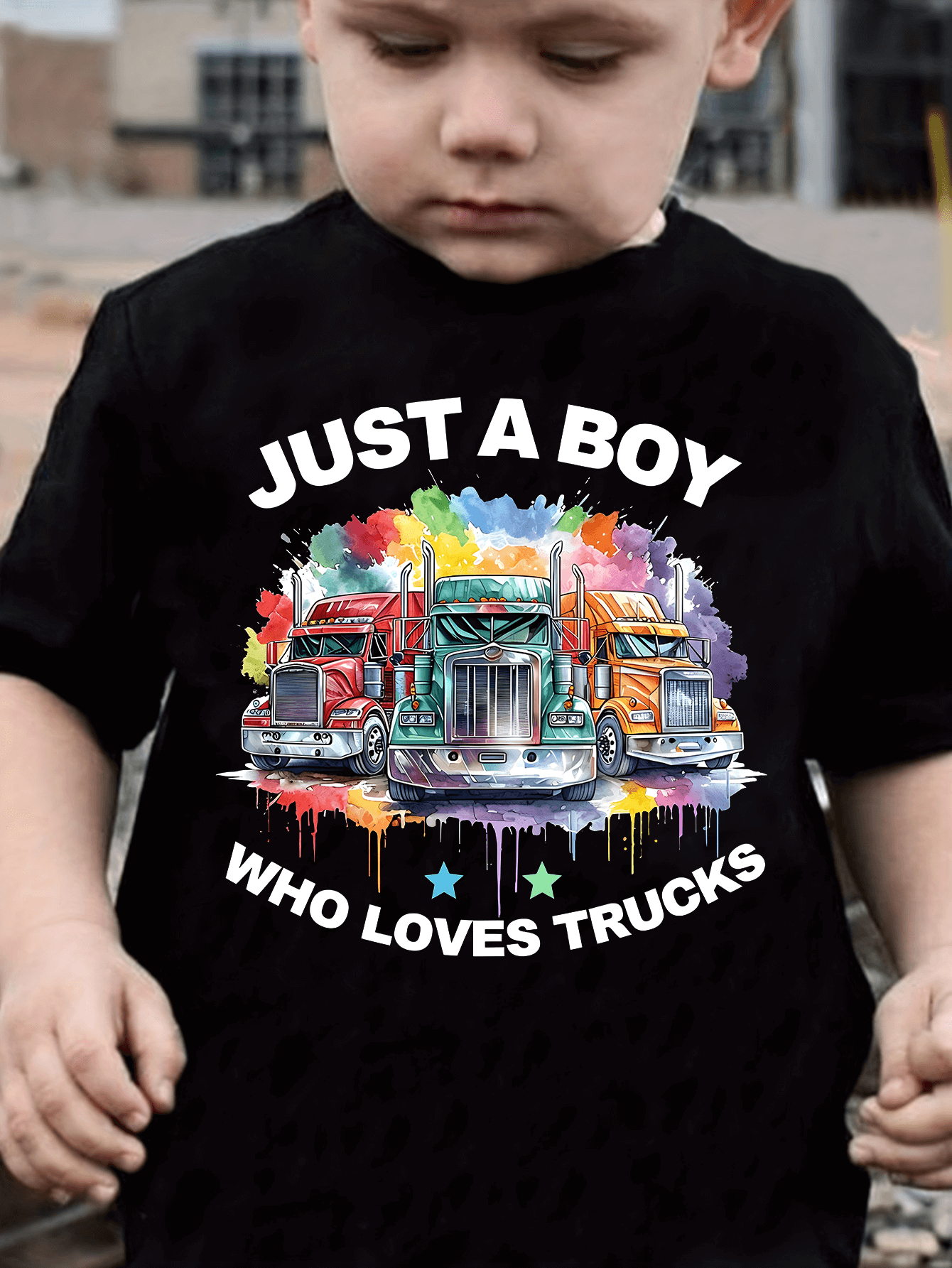 Just a Boy Who Loves Trucks T-Shirt