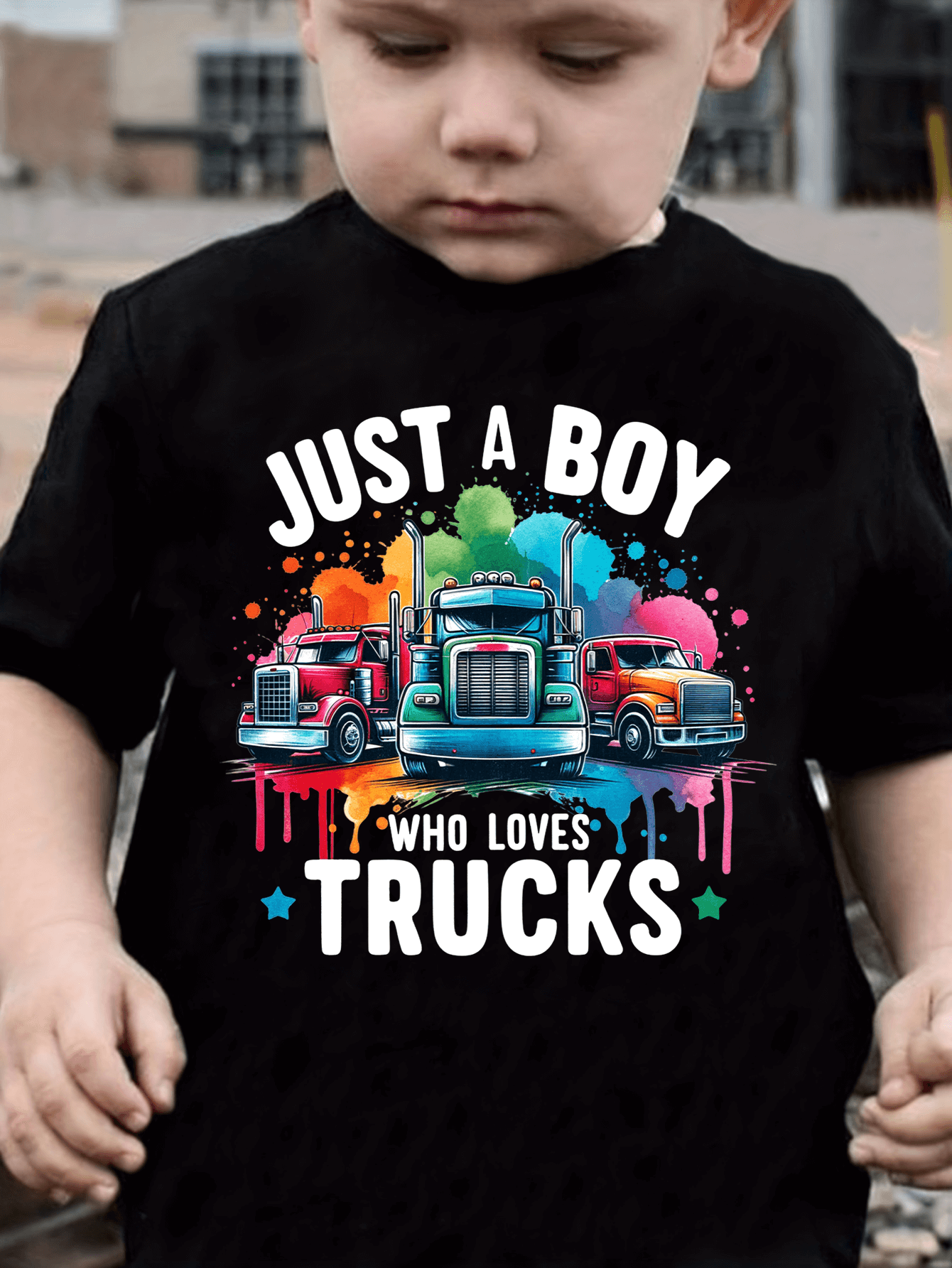 Just a Boy Who Loves Trucks T-Shirt