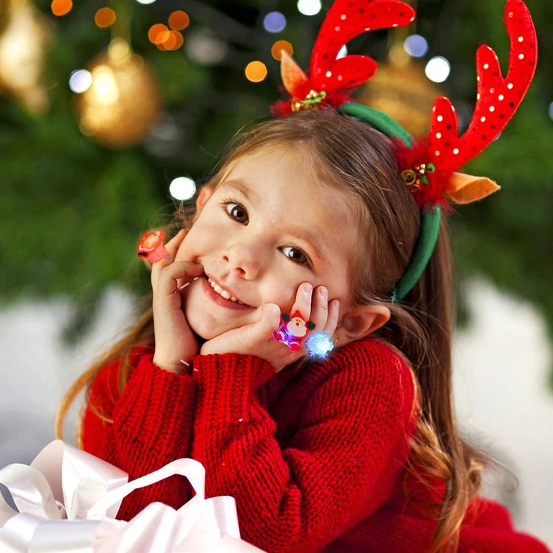 Christmas LED Light Up Rings