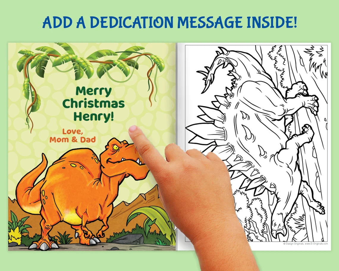 Personalized Dinosaur Coloring Book