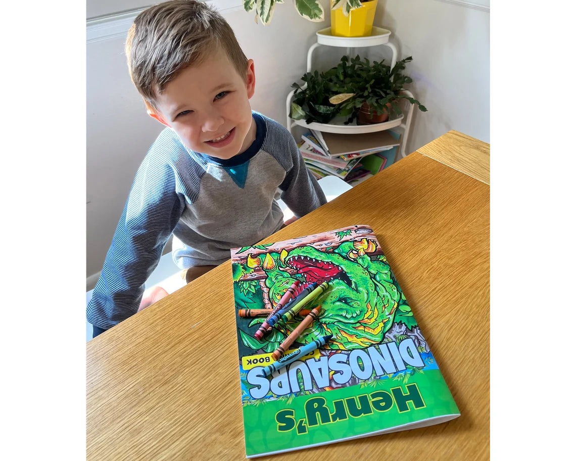 Personalized Dinosaur Coloring Book