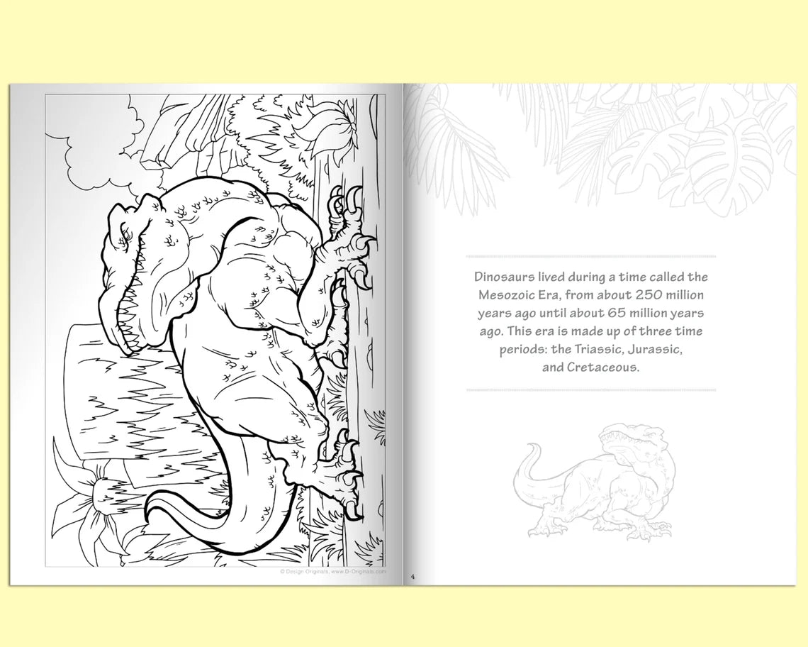 Personalized Dinosaur Coloring Book