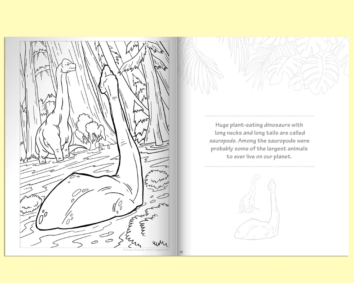 Personalized Dinosaur Coloring Book