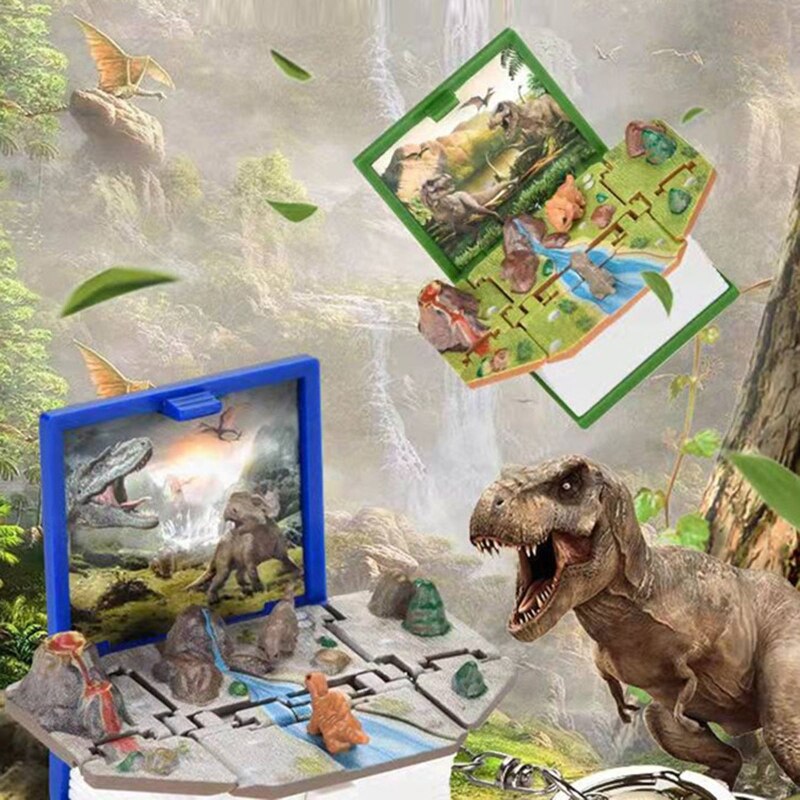 Dino World Pop-Up Book Keychain