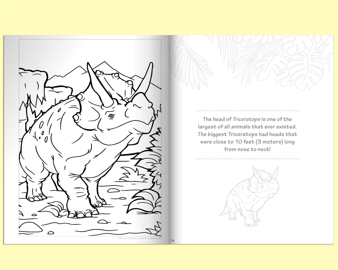 Personalized Dinosaur Coloring Book