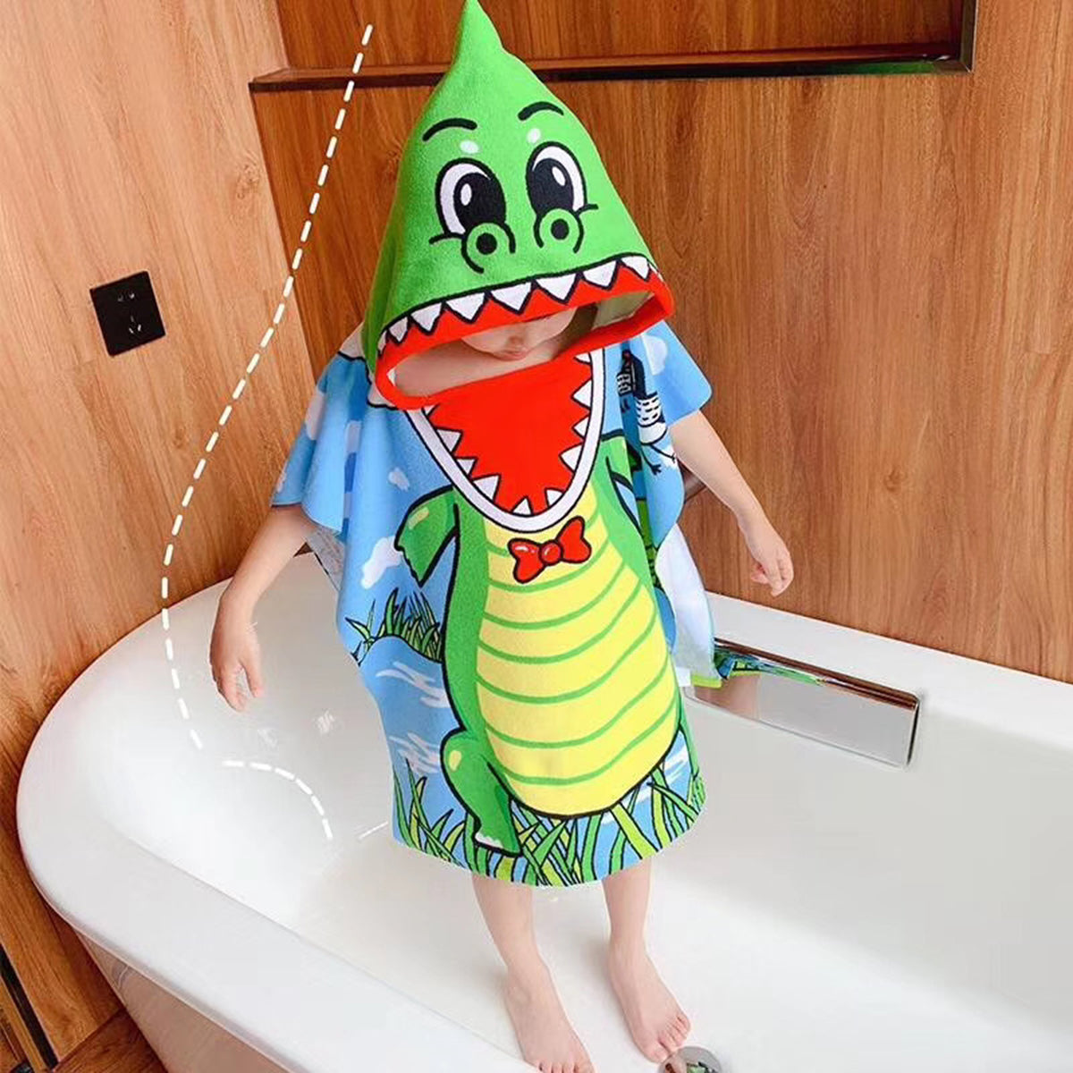Dinosaur Hooded Beach Towel