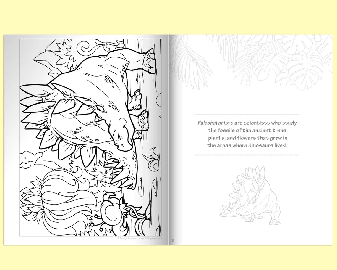 Personalized Dinosaur Coloring Book