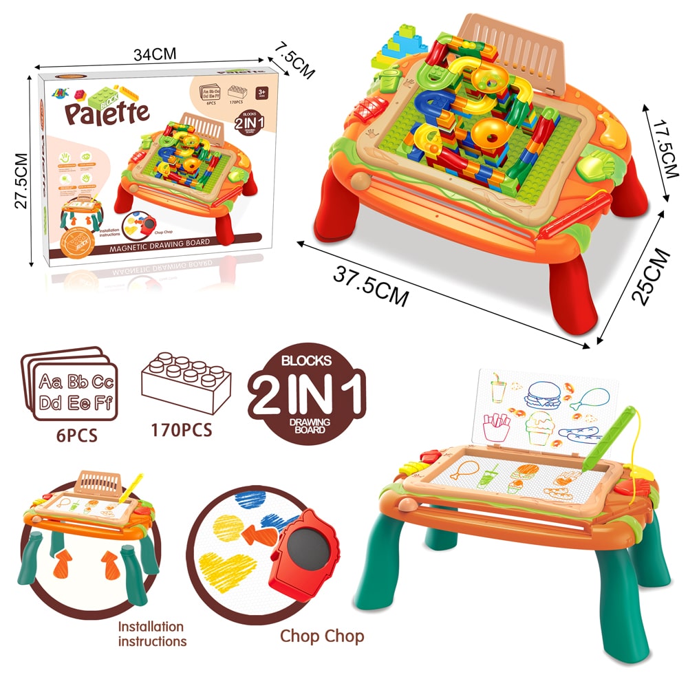 2-in-1 Palette Block Drawing Board Table