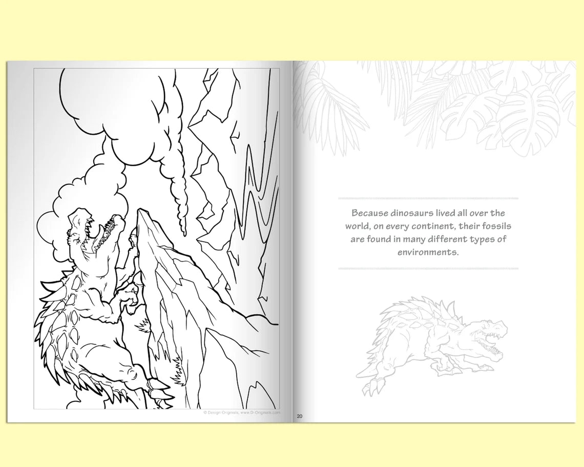 Personalized Dinosaur Coloring Book
