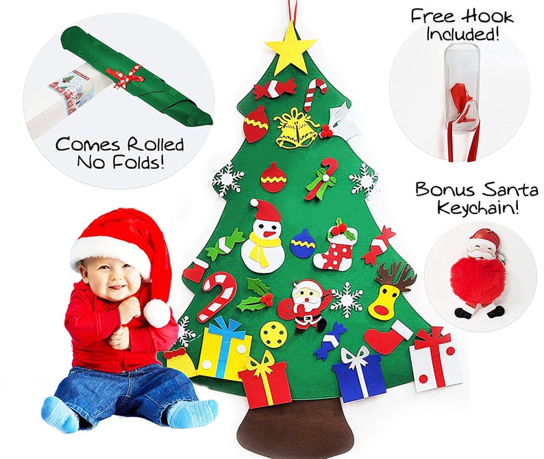 DIY Felt Christmas Tree with Ornaments