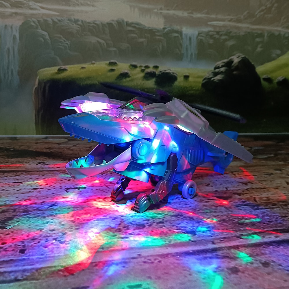 Transforming Dinosaur LED Helicopter