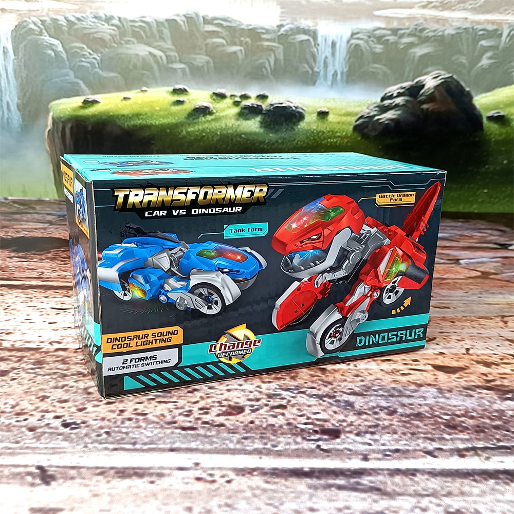 Transforming Dinosaur LED Sports Car