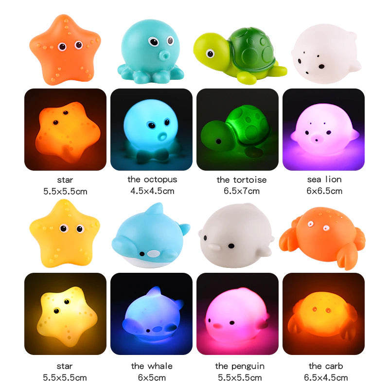 Light-Up Animal Bath Buddies