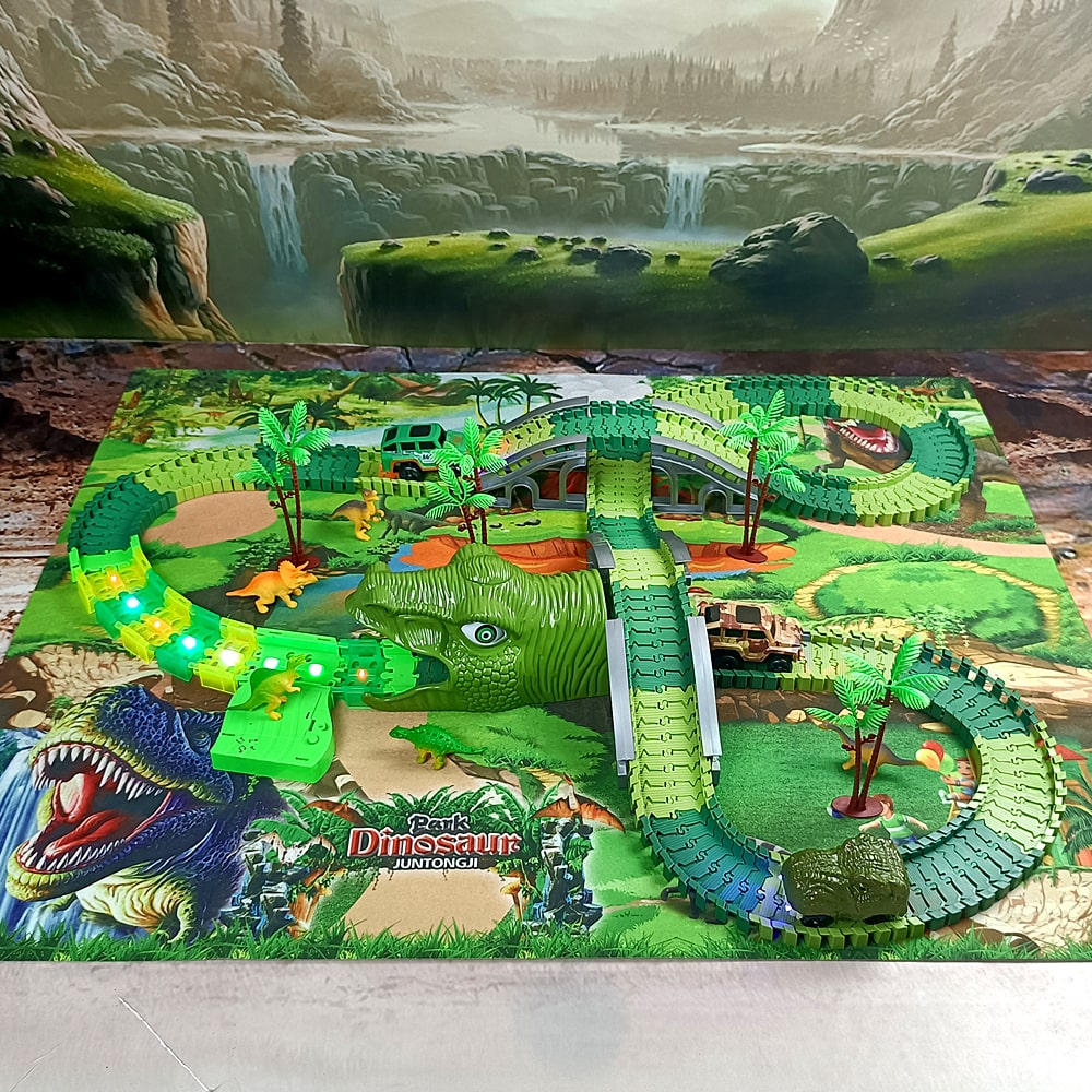 Light-Up Dinosaur Track Set with Sound