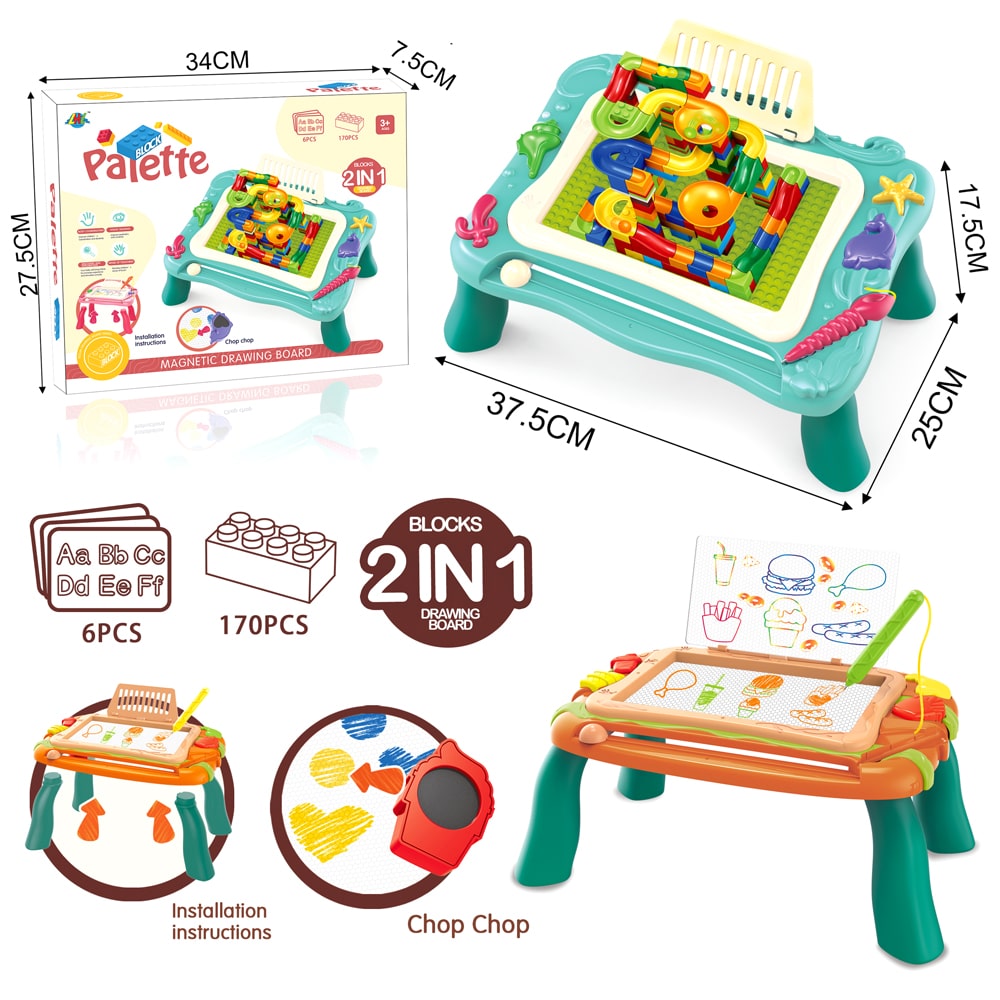 2-in-1 Palette Block Drawing Board Table