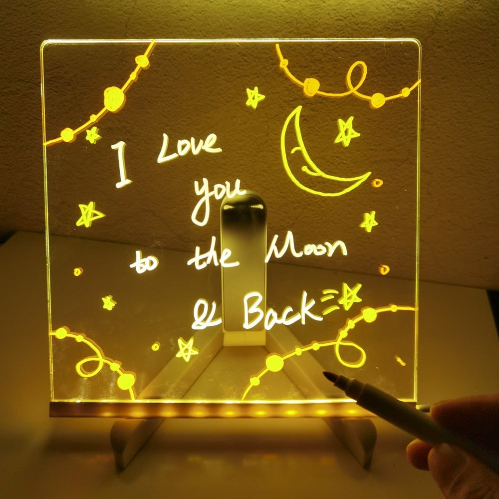 Light-Up Acrylic Dry Erase Board