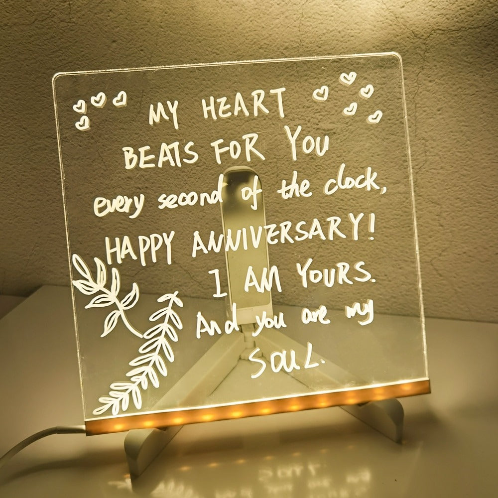 Light-Up Acrylic Dry Erase Board