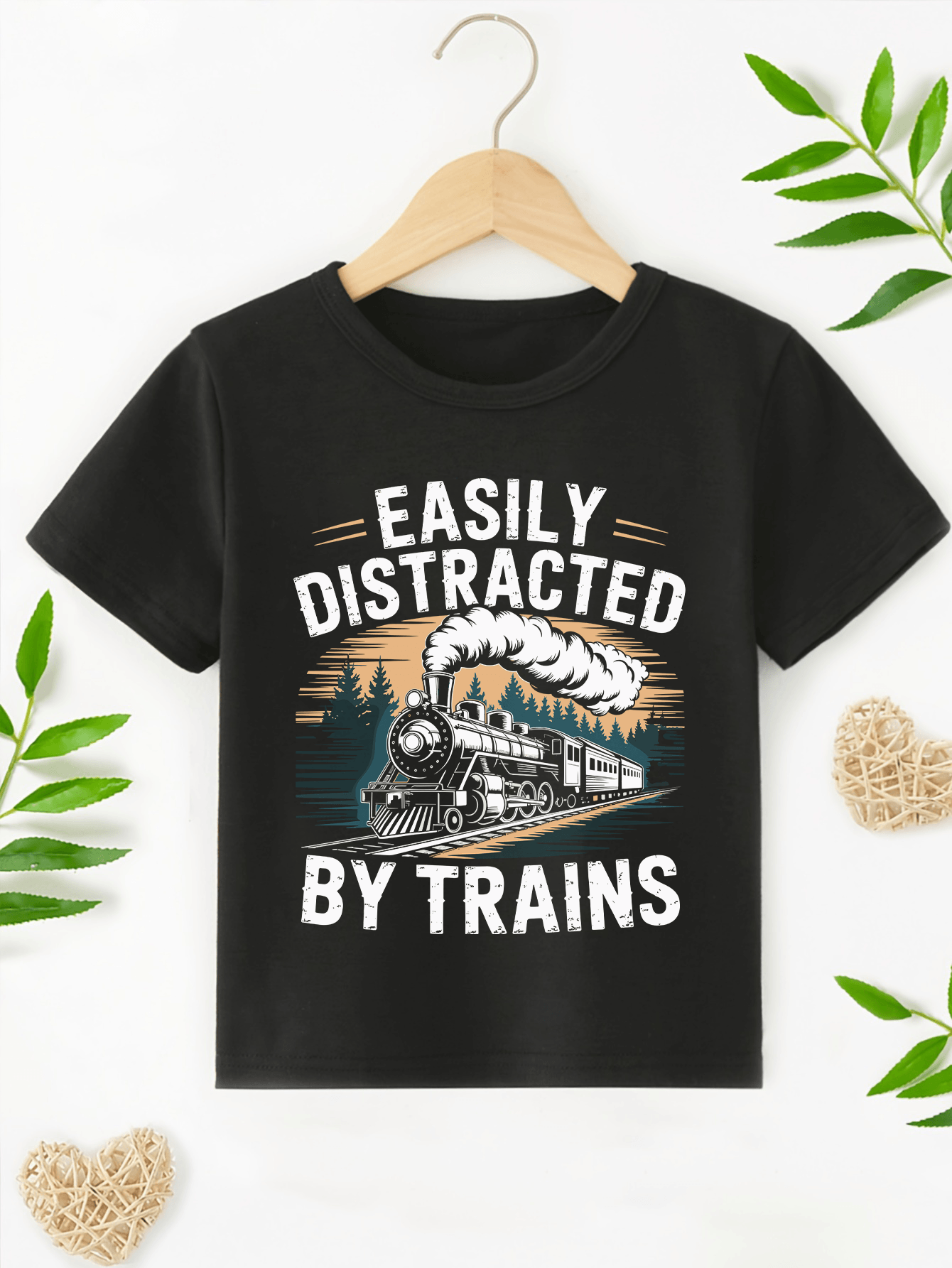 Easily Distracted by Trains T-Shirt