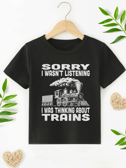 I Was Thinking About Trains T-Shirt