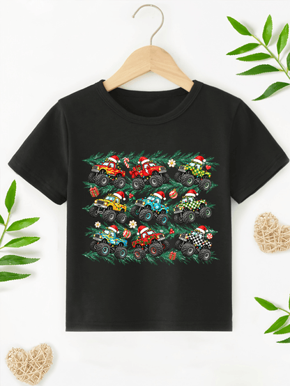 Christmas Monster Trucks T-Shirt