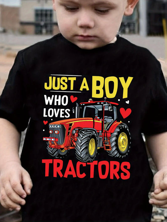 Just a Boy Who Loves Tractors T-Shirt
