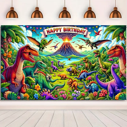 Dino Birthday Backdrop