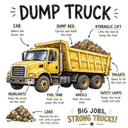 Dump Truck Guide T-Shirt