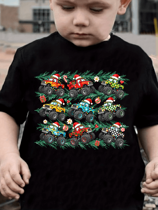 Christmas Monster Trucks T-Shirt