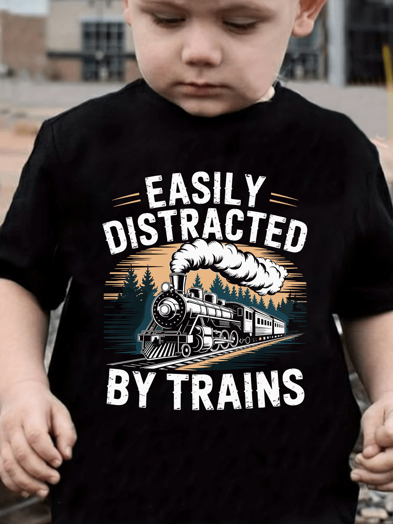 Easily Distracted by Trains T-Shirt