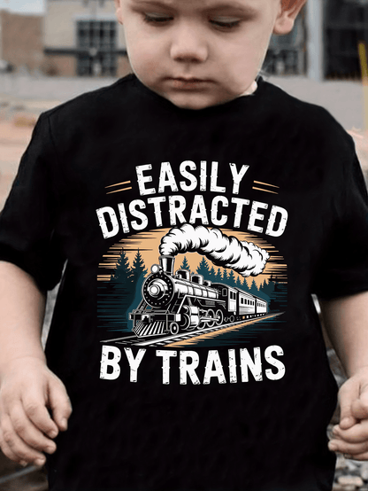 Easily Distracted by Trains T-Shirt
