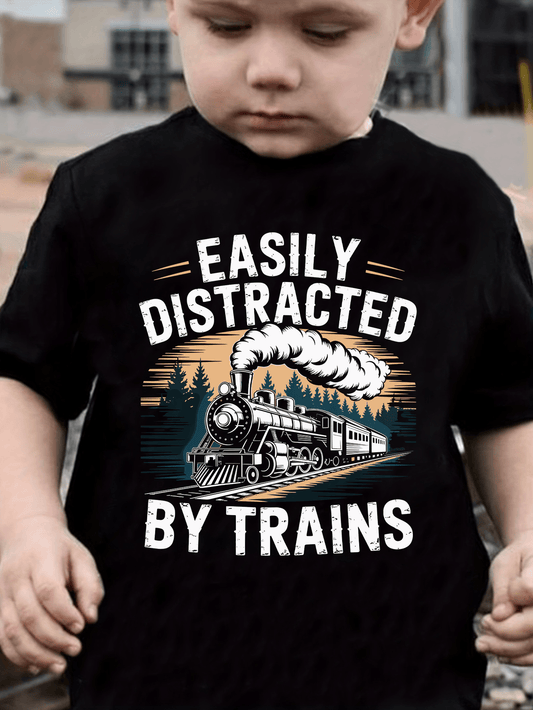 Easily Distracted by Trains T-Shirt