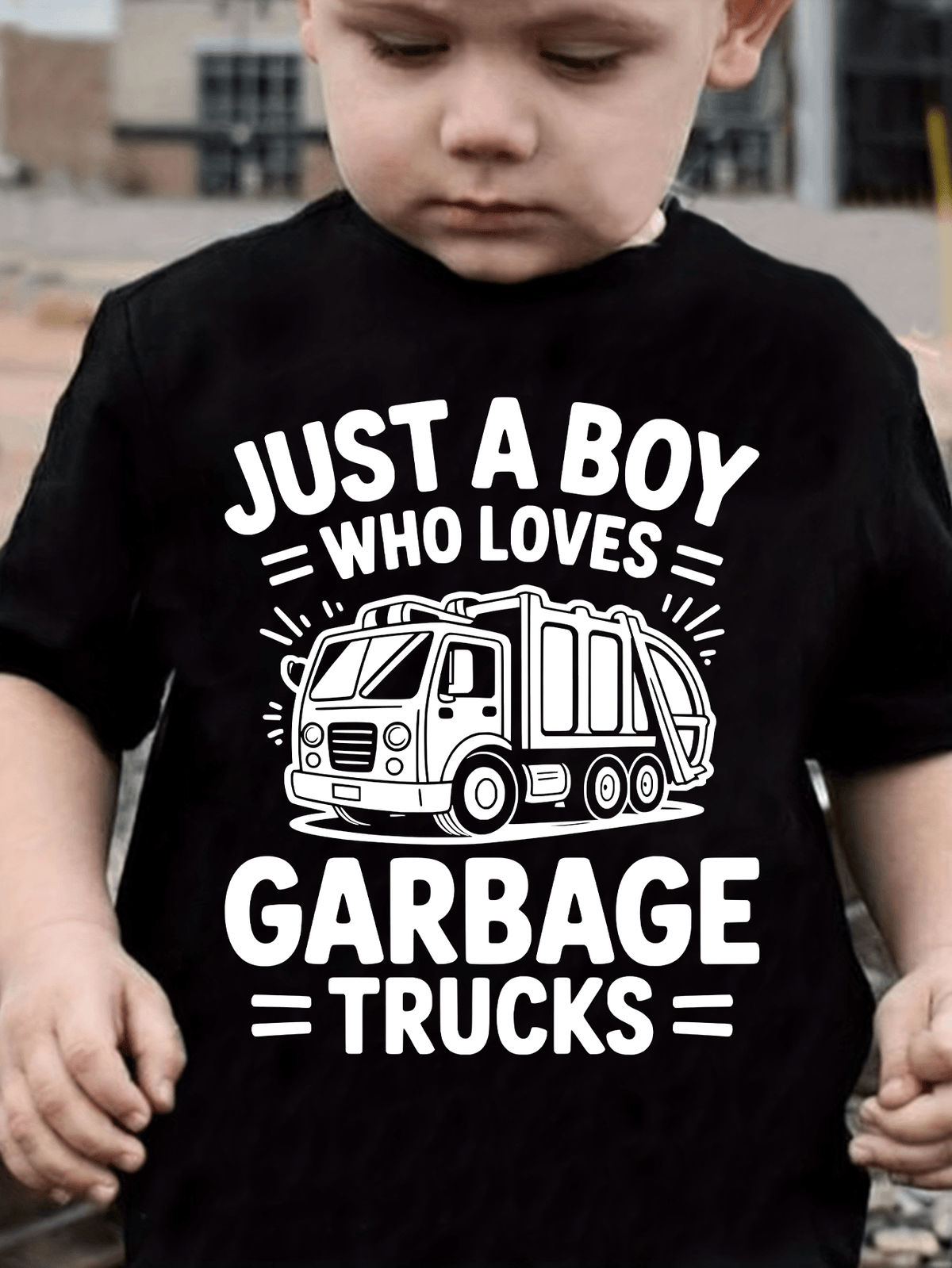Just a Boy Who Loves Garbage Trucks T-Shirt