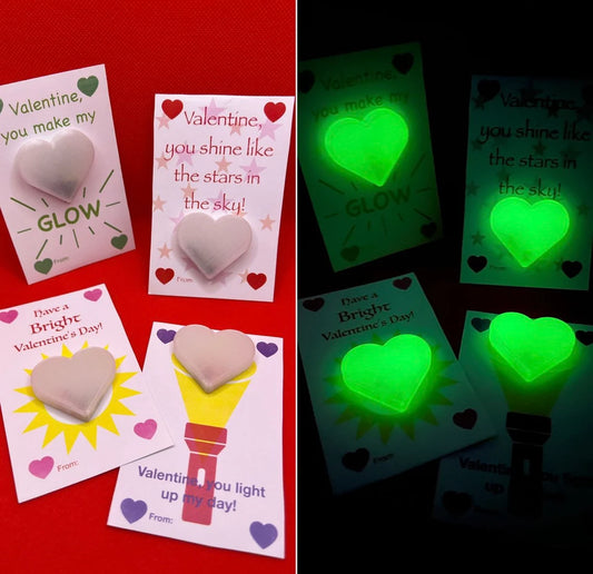 Valentine Cards with Luminous Heart Shakers