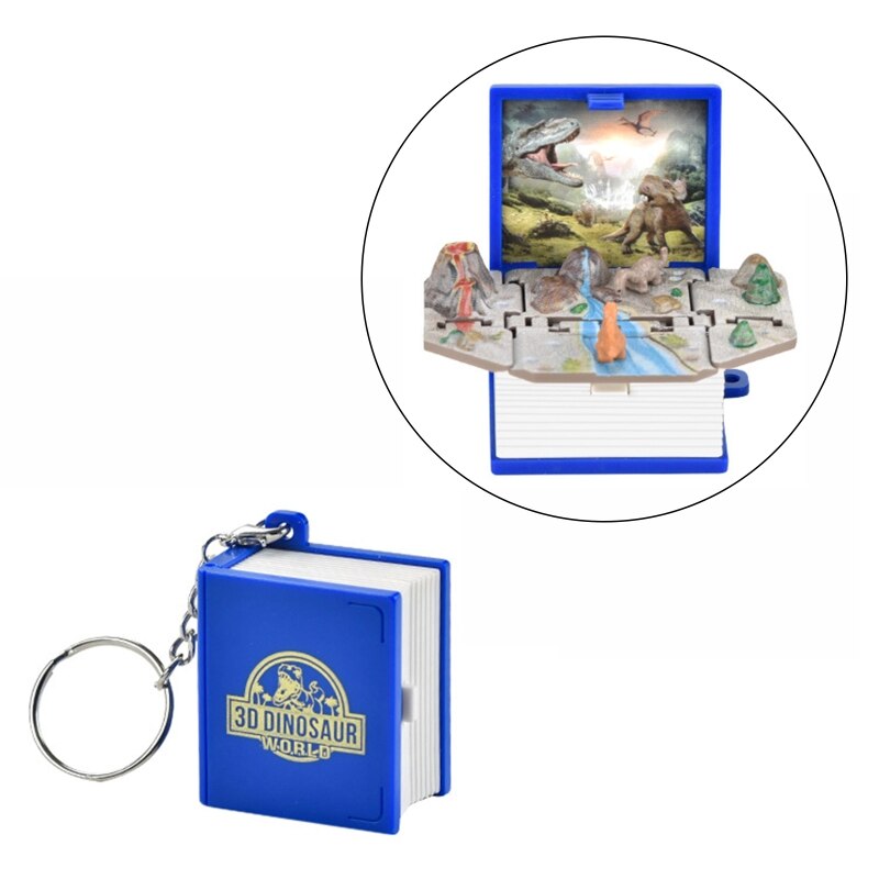 Dino World Pop-Up Book Keychain