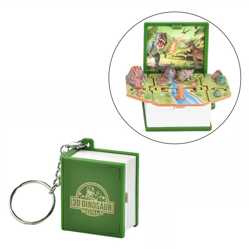 Dino World Pop-Up Book Keychain