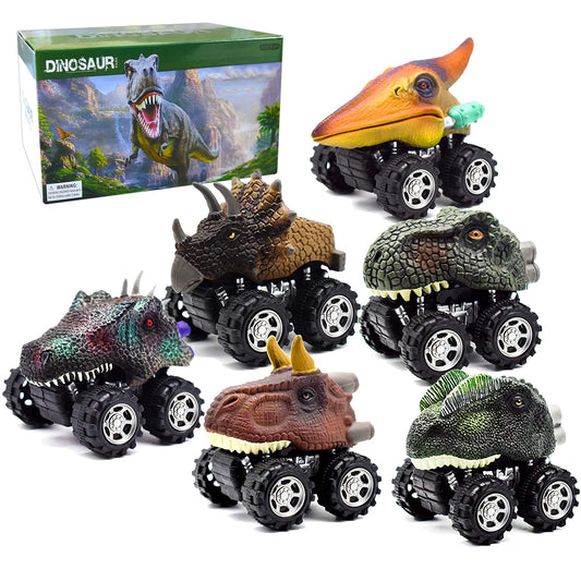 Mini Pull Back Dinosaur Cars (Pack of 6)