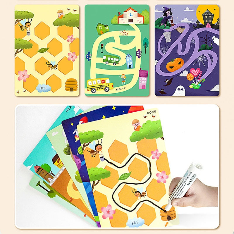 Draw the Line Wipe Clean Activity Book
