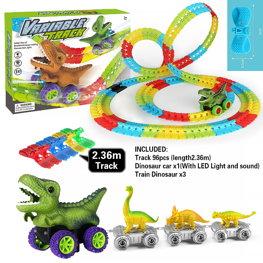 Zero-Gravity Dinosaur Track Set